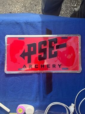PSE Archery Red License Plate